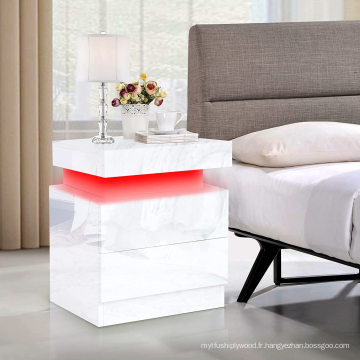 Table de chevet avec lumière LED
